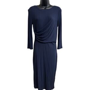 Armani Exchange A|X Ribbed Bodycon Midi Dress Blueberry Jelly Size Medium New